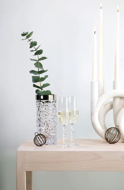Orrefors Set Of 2 Carat Champagne Flute Glasses In Clear