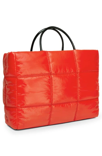 Shop Furla Opportunity Large Quilted Nylon Tote In Grenadine