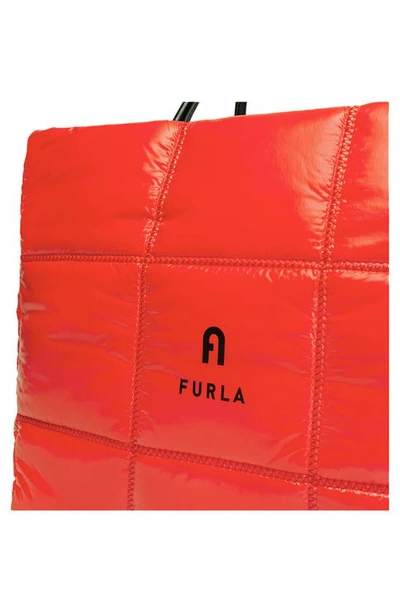 Shop Furla Opportunity Large Quilted Nylon Tote In Grenadine