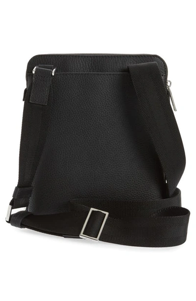 Shop Hugo Boss Crosstown Leather Crossbody Bag In Black