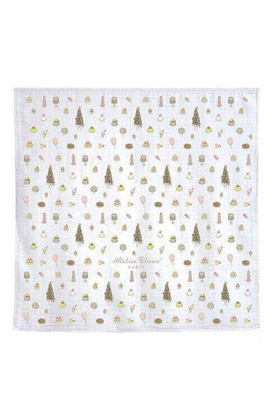 Shop Atelier Choux Sweetie Pie Cotton Swaddle In Multi