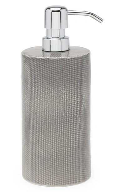 Shop Pigeon & Poodle Cordoba Soap Dispenser In Gray Burlap