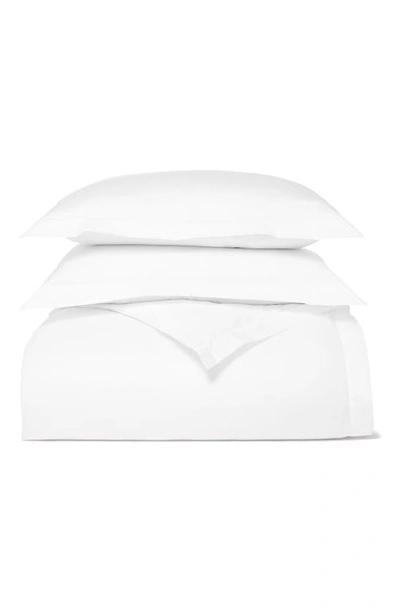 Boll & Branch Percale Hemmed 300 Thread Count Duvet Cover & Shams Set In White