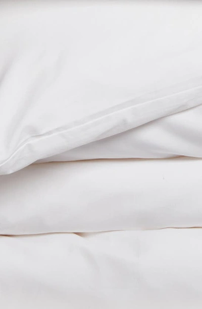 Boll & Branch Percale Hemmed 300 Thread Count Duvet Cover & Shams Set In White