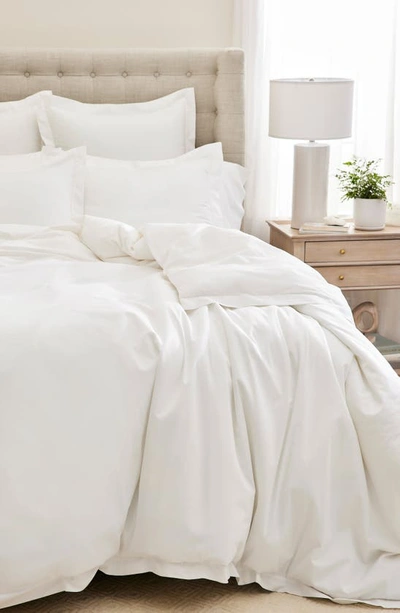 Shop Boll & Branch Percale Hemmed 300 Thread Count Duvet Cover & Shams Set In White