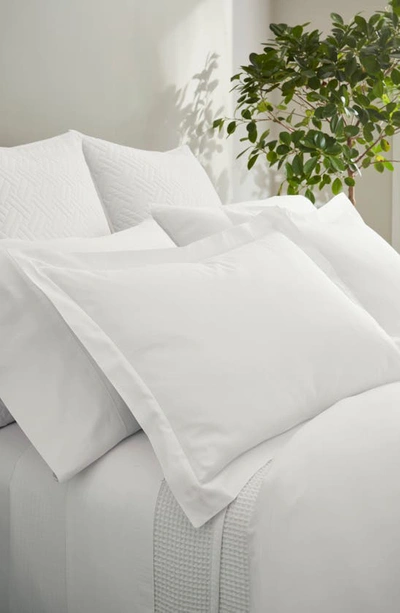 Boll & Branch Percale Hemmed 300 Thread Count Duvet Cover & Shams Set In White