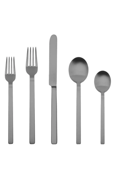 Mepra Stile Nero 5-piece Flatware Place Setting In Black