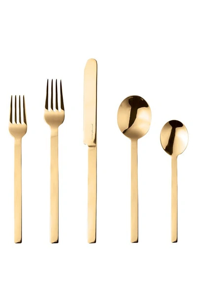 Shop Mepra Stile 5-piece Place Setting In Gold