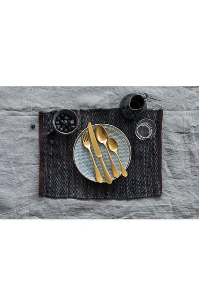 Shop Mepra Dolce Vita Pewter 5-piece Place Setting In Gold