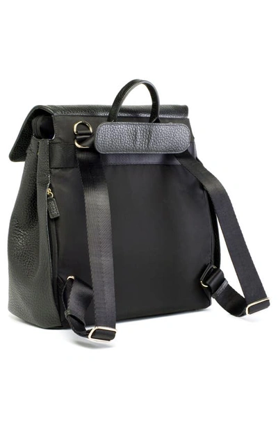 Shop Storksak St. James Convertible Leather Diaper Backpack In Black