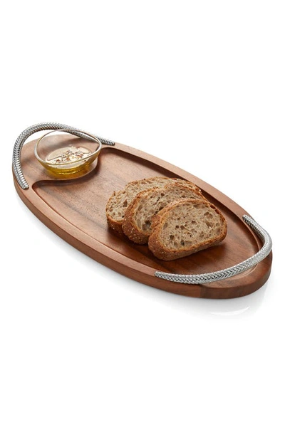 Shop Nambe Bread Board & Dipping Bowl In Brown