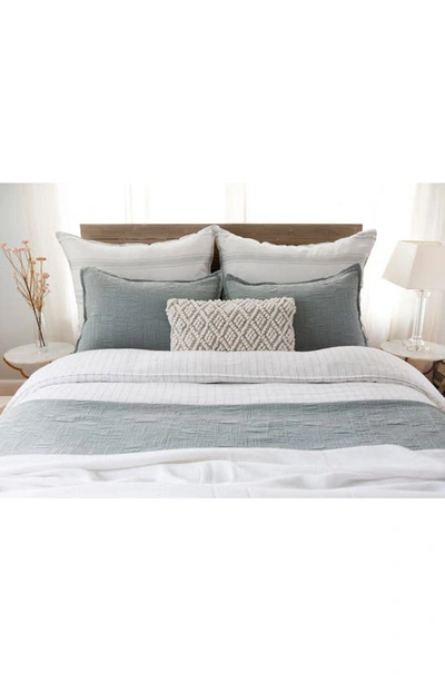 Shop Pom Pom At Home Harbour Matelassé Blanket In Sea Glass