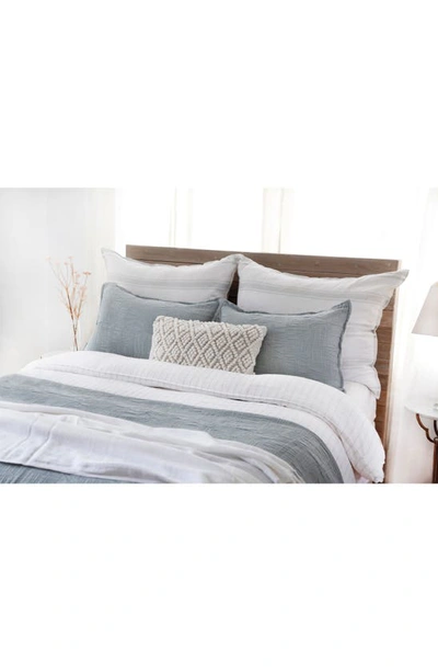 Shop Pom Pom At Home Harbour Matelassé Blanket In Sea Glass