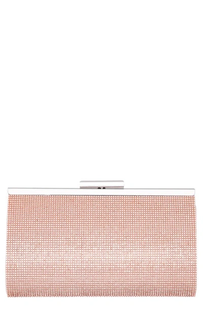 Shop Nina Crystal Frame Clutch In Rosegold