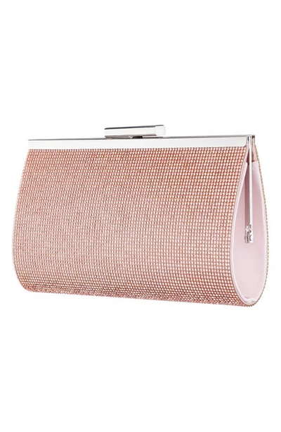 Shop Nina Crystal Frame Clutch In Rosegold