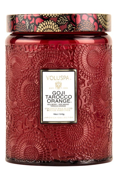 Shop Voluspa Large Jar Candle, 18 oz In Goji Tarocco Orange