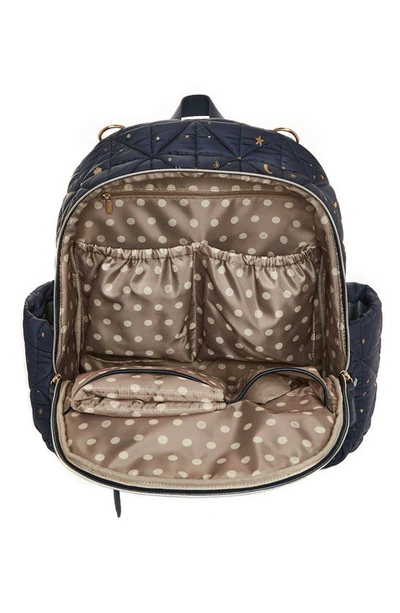 Shop Twelvelittle Companion Quilted Water Resistant Nylon Diaper Backpack In Midnight