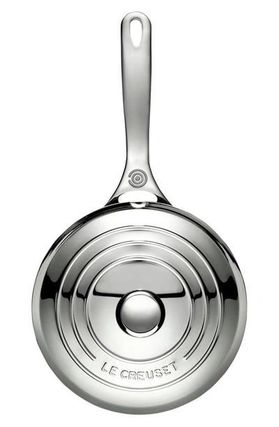 Shop Le Creuset 2-quart Stainless Steel Saucier Pan With Lid In Stanless Steel