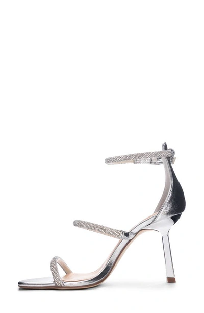 Shop Chinese Laundry Janai Embellished Ankle Strap Sandal In Silver