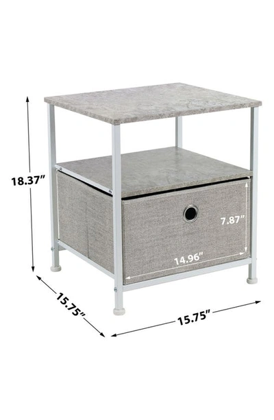 Shop Sorbus Nightstand 1-drawer Shelf Storage In Grey