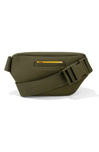 Dagne Dover Ace Neoprene Fanny Pack In Dark Moss
