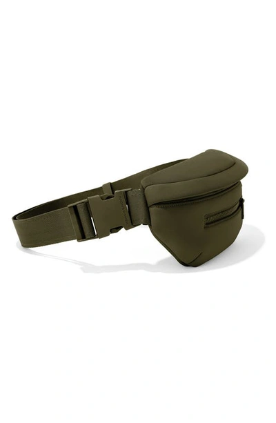 Dagne Dover Ace Neoprene Fanny Pack In Dark Moss