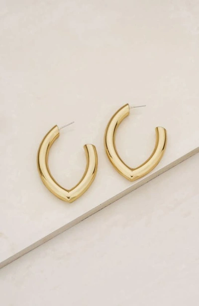 Shop Ettika Mara Hoop Earrings In Gold