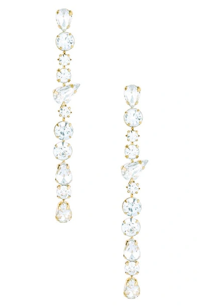 Shop Ettika Crystal Linear Drop Earrings In Gold