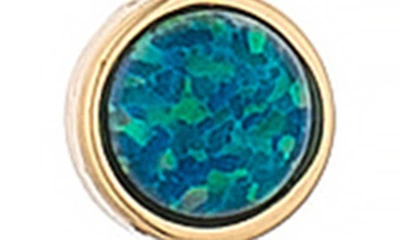 Ettika Green Opal Linear Drop Earrings In Green