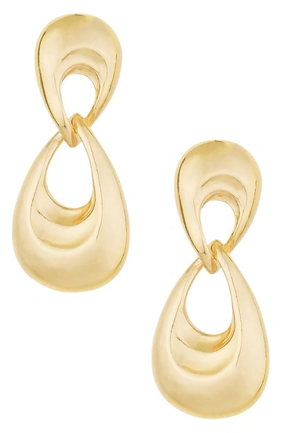 Shop Ettika Infinity Drop Earrings In Gold