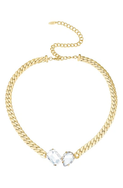 Shop Ettika Crystal Collar Necklace In Gold