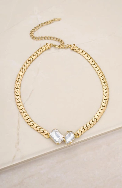Shop Ettika Crystal Collar Necklace In Gold