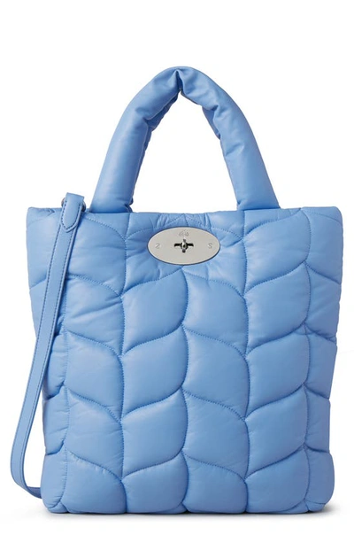 Shop Mulberry Big Softie Quilted Leather Tote In Cornflower Blue