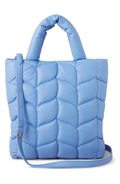Shop Mulberry Big Softie Quilted Leather Tote In Cornflower Blue