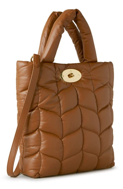 Shop Mulberry Big Softie Quilted Leather Tote In Tobacco Brown