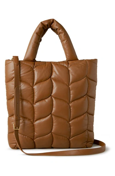 Shop Mulberry Big Softie Quilted Leather Tote In Tobacco Brown