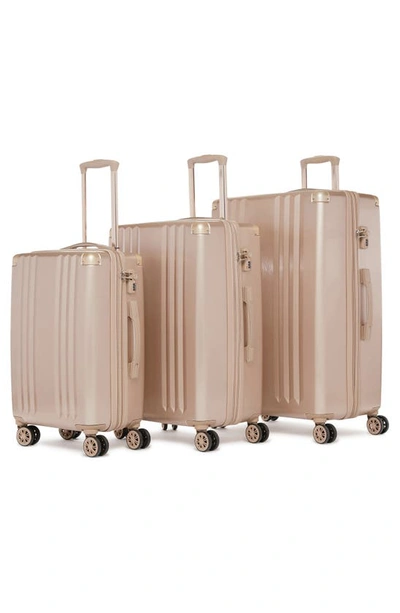 Calpak Ambeur 3-piece Metallic Luggage Set In Gold