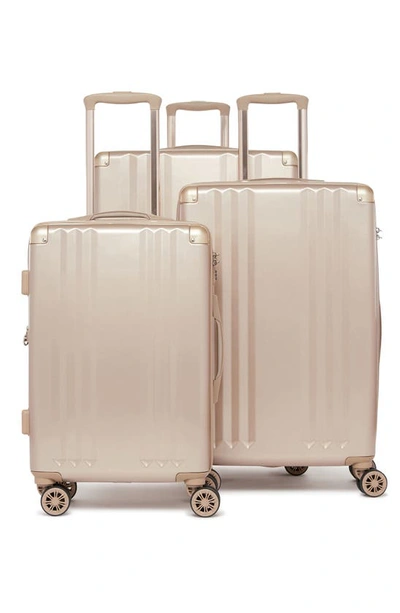 Shop Calpak Ambeur 3-piece Metallic Luggage Set In Gold