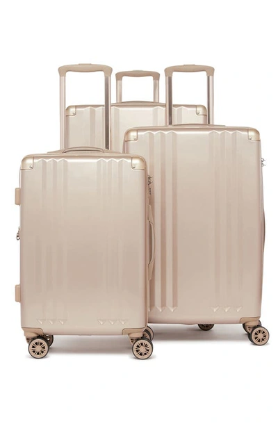 Calpak Ambeur 3-piece Metallic Luggage Set In Gold