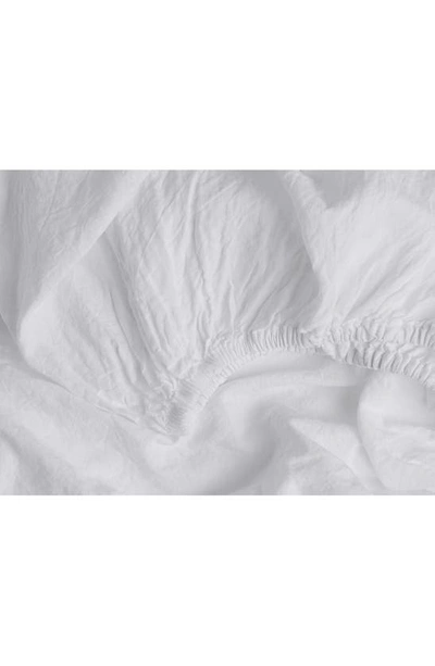 Shop Parachute Linen Fitted Sheet In White