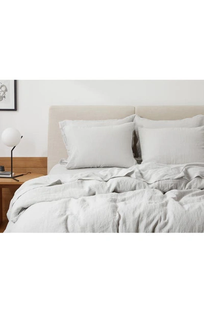 Shop Parachute Linen Flat Sheet In Fog