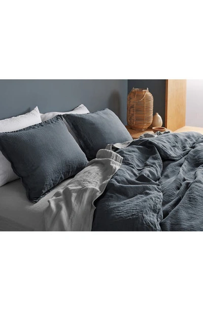 Shop Parachute Linen Flat Sheet In Fog