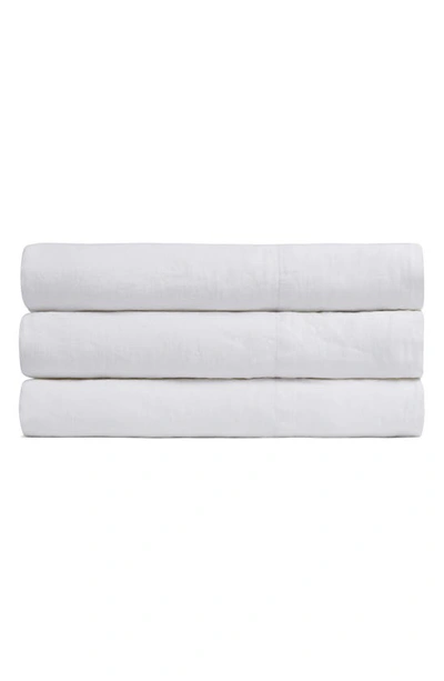 Shop Parachute Linen Flat Sheet In White