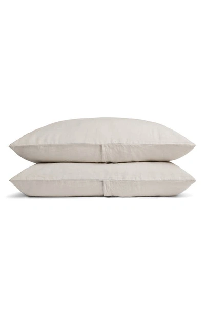 Shop Parachute Set Of 2 Linen Pillowcases In Bone