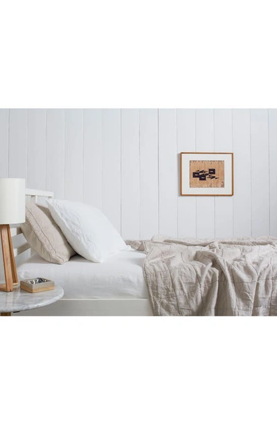 Parachute Linen Box Quilted Sham Set In Bone