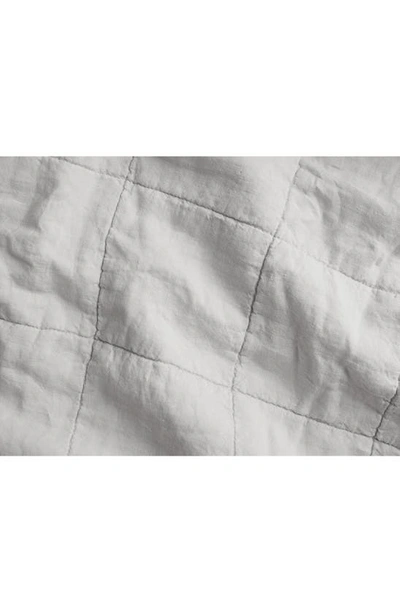 Parachute Linen Box Quilted Sham Set In Fog