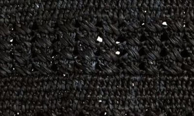 Shop Saint Laurent Medium Panier Crochet Straw Tote In Nero/ Brick