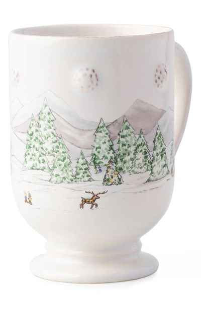 Juliska Berry & Thread North Pole Ceramic Mug In Whitewash Multi