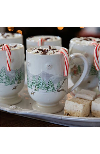 Juliska Berry & Thread North Pole Ceramic Mug In Whitewash Multi