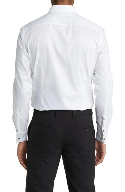 Shop Hugo Boss Hank Slim Fit Easy Iron Tuxedo Shirt In White